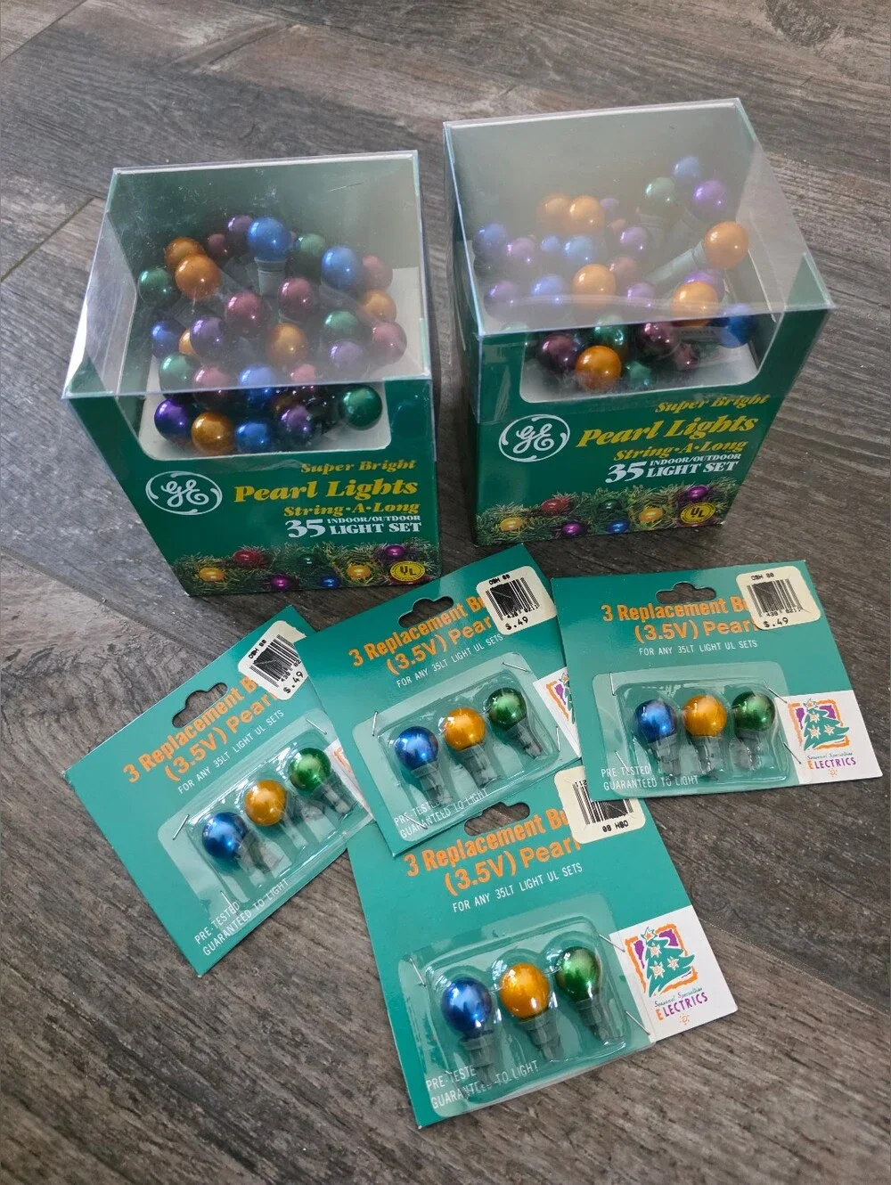 Vintage GE Super Bright Pearl String A Long 35 Lights